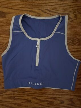 Balance Zip-Front Crop Tank